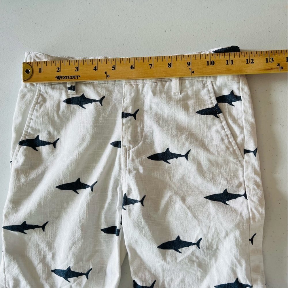 Appaman Boys Great White Shark Shorts Beachy Classis Coastal White Sz 7 - Picture 8 of 9